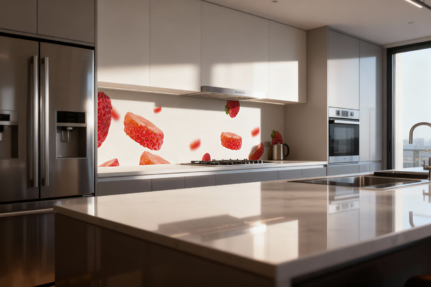 Küchenrückwand Frische Erdbeeren