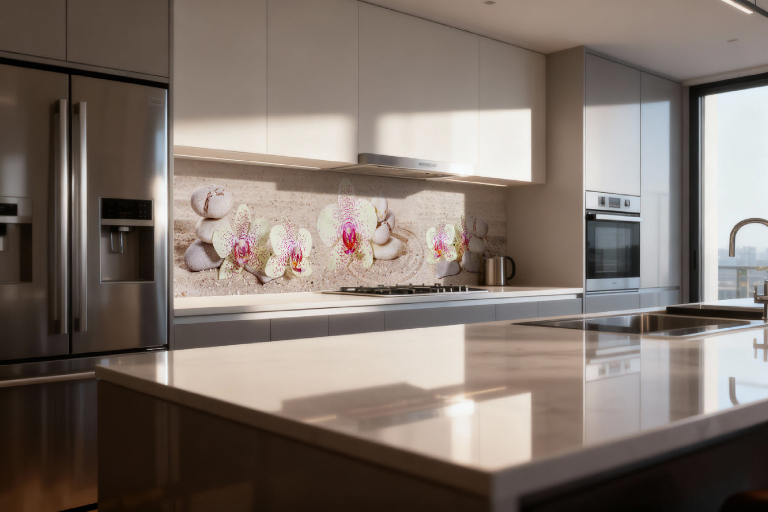 Küchenrückwand Wellness Orchideen
