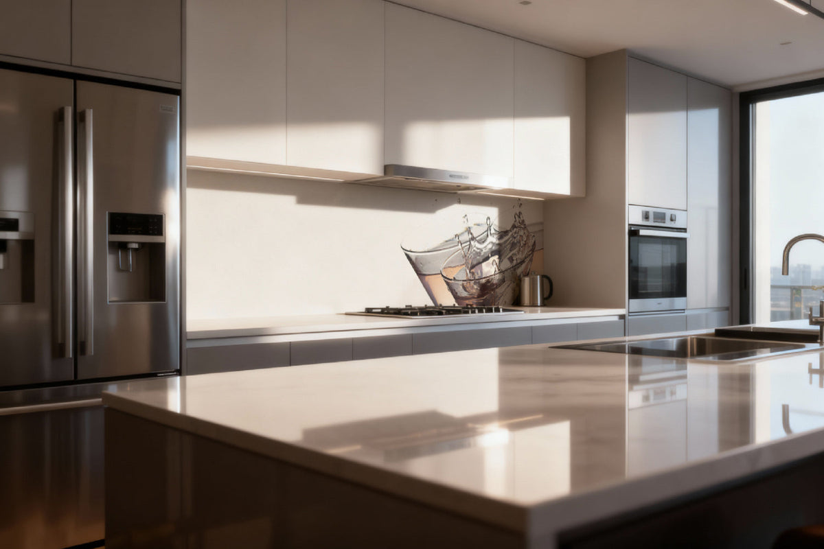 Küchenrückwand Sektgläser