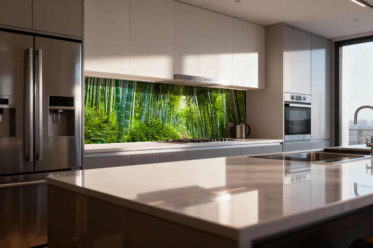 Küchenrückwand Bambuswald