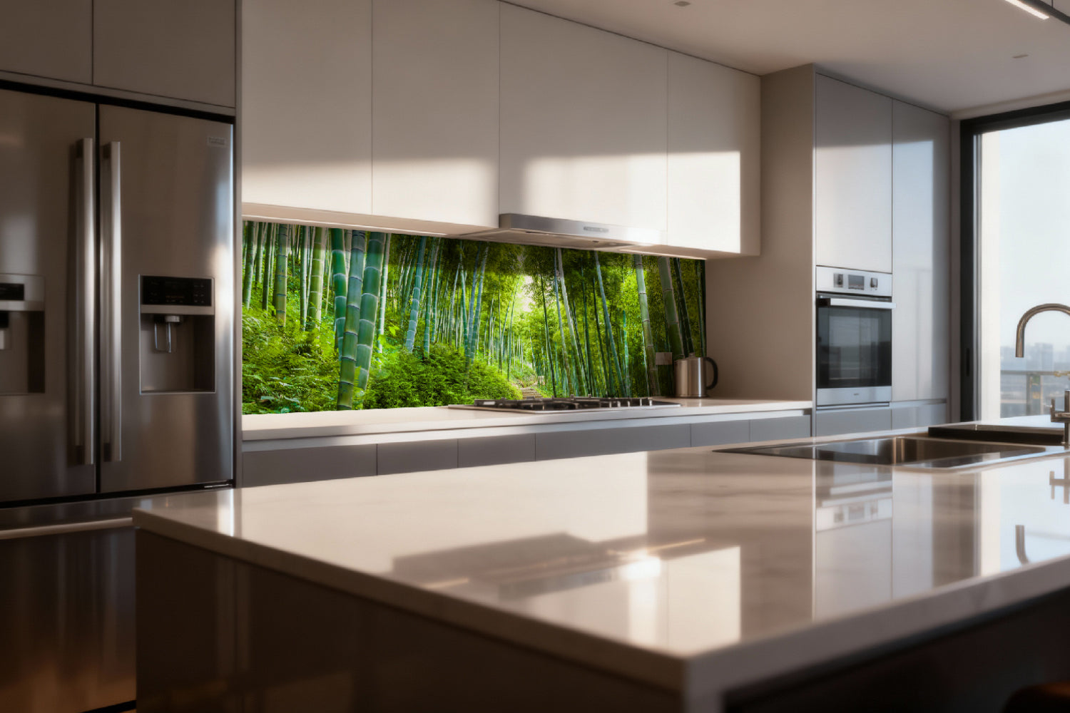 Küchenrückwand Bambuswald