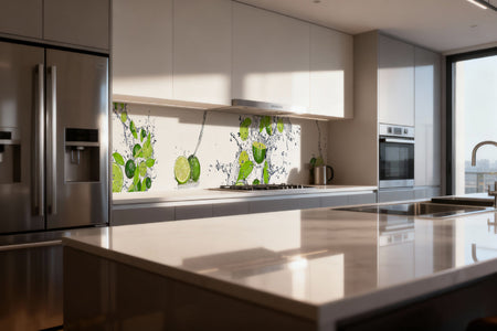 Küchenrückwand Limetten Splash