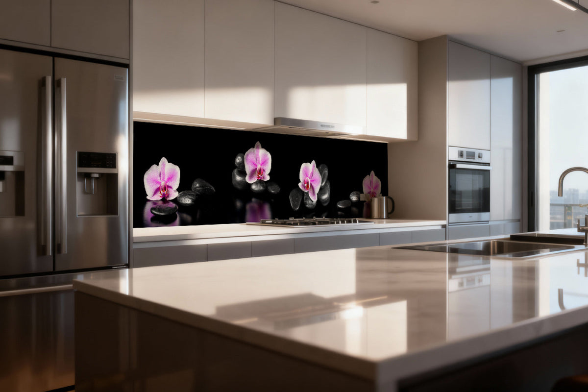 Küchenrückwand Zen Orchideen