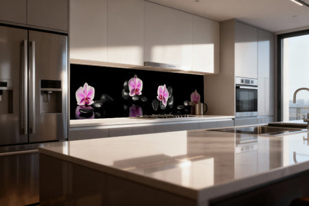 Küchenrückwand Zen Orchideen
