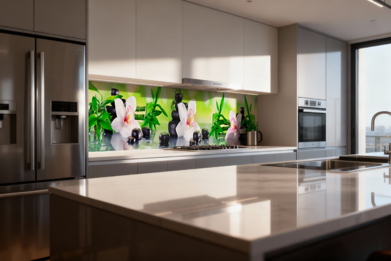 Küchenrückwand Spa Orchideen