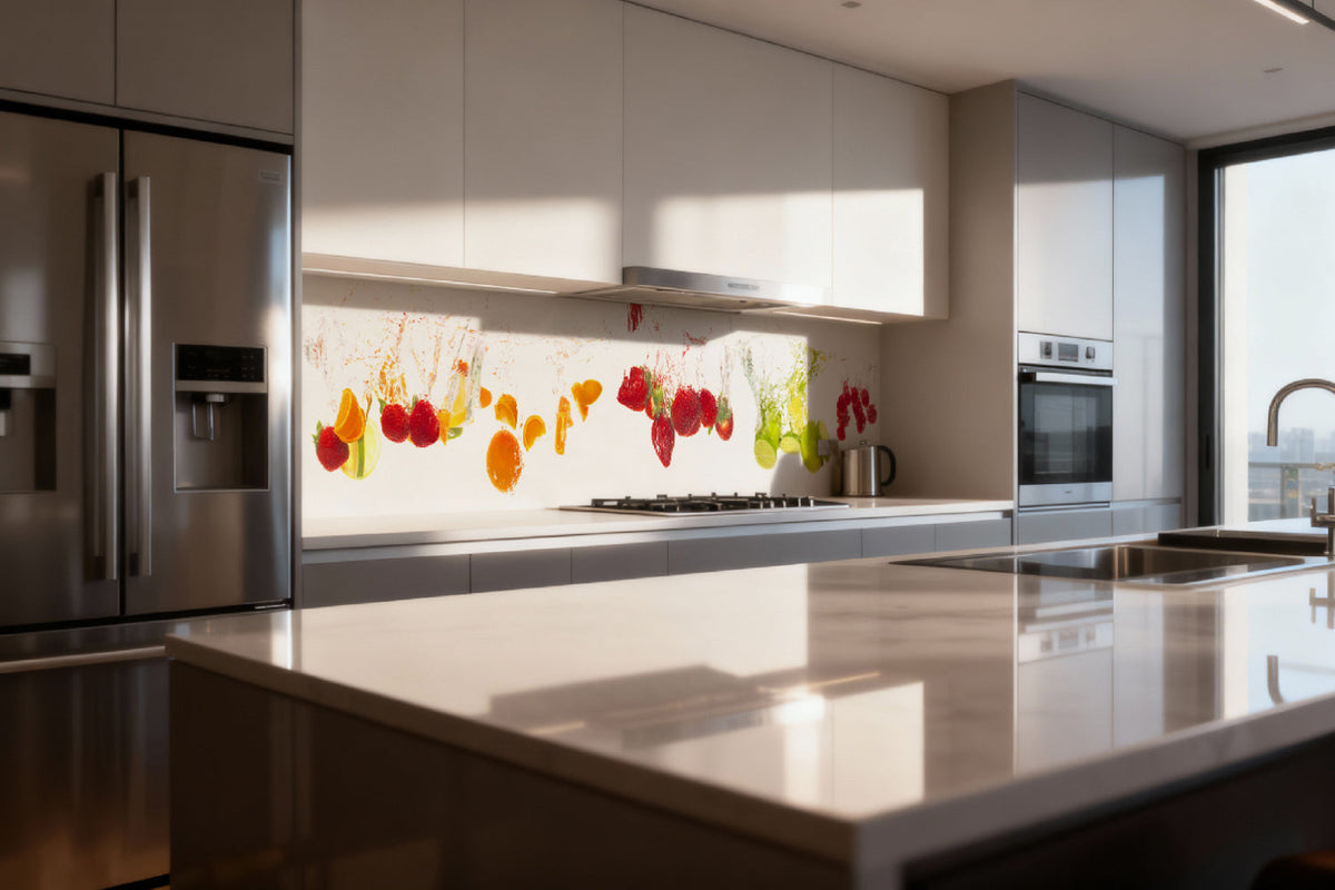 Küchenrückwand Obst & Wasser