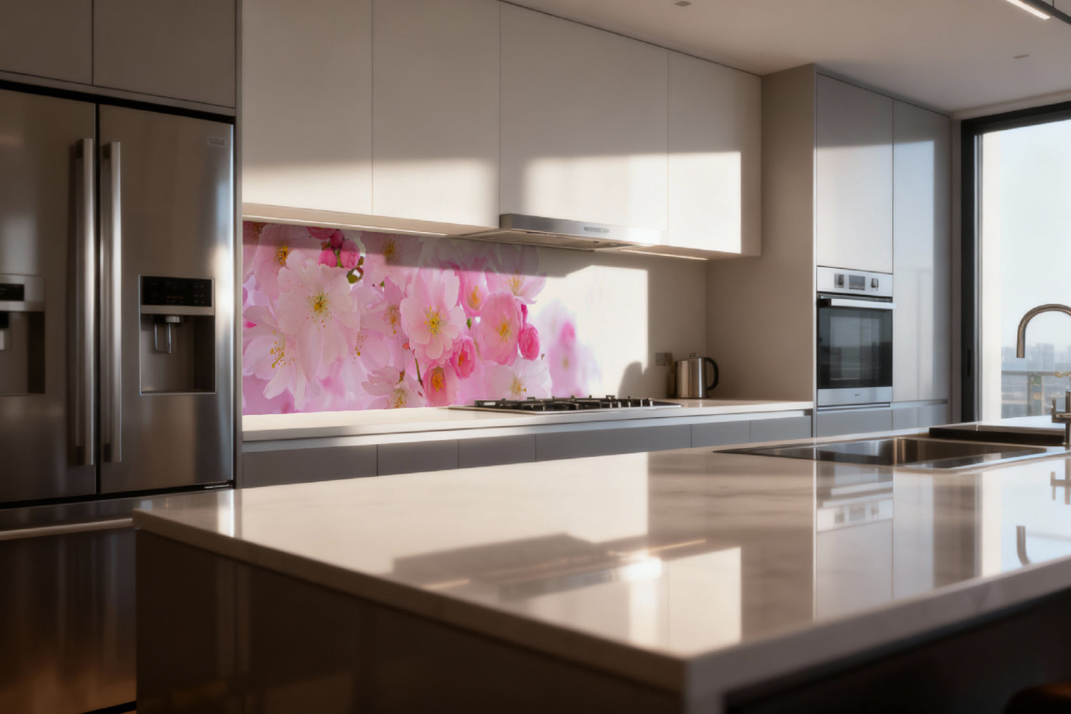 Küchenrückwand Rosa Kirschblüten