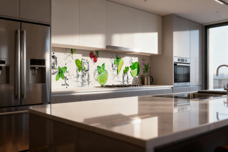 Küchenrückwand Limette Minze Eis