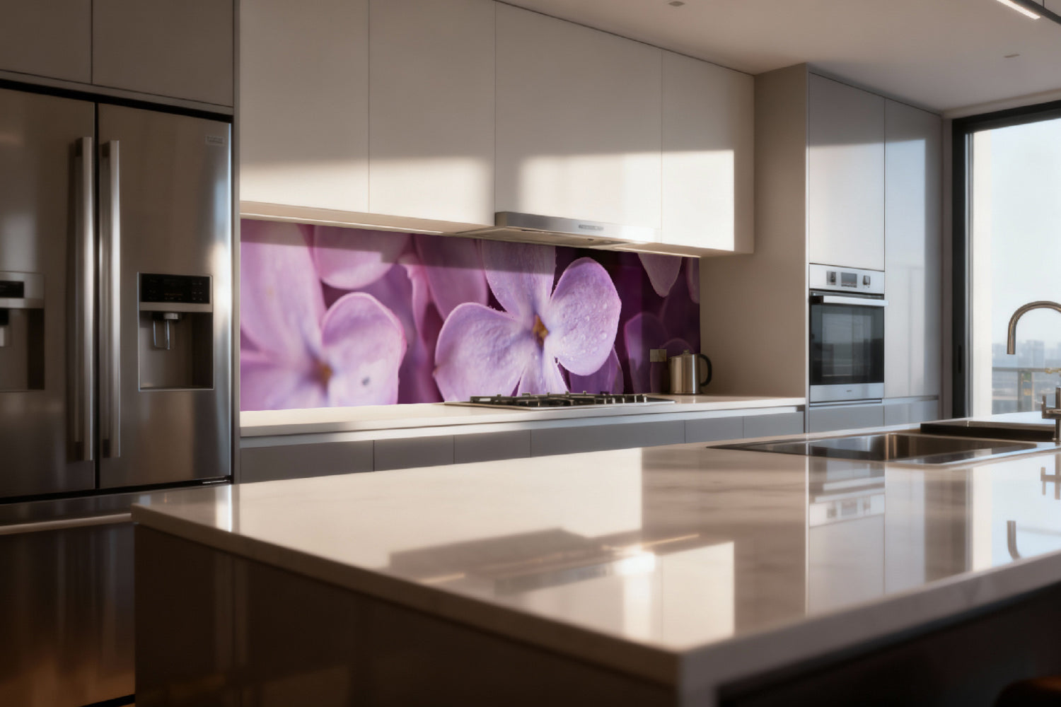 Küchenrückwand Fliederblüte Nahaufnahme