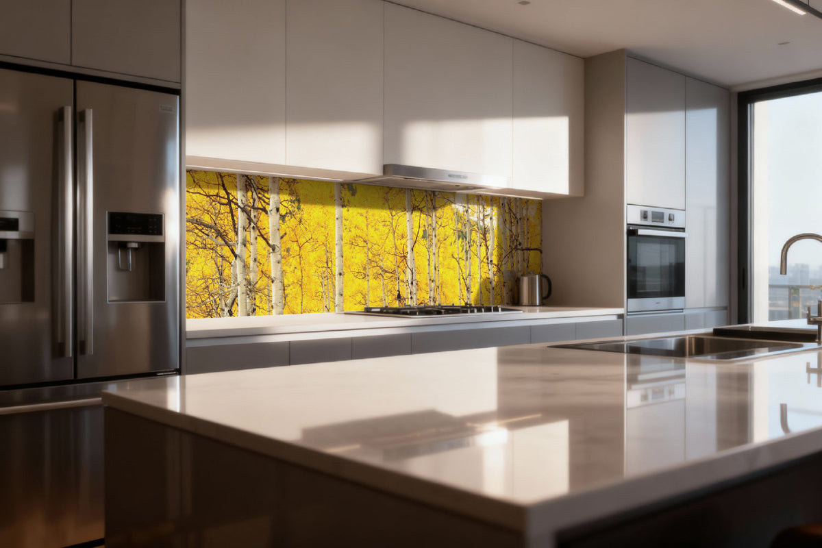 Küchenrückwand Herbstlicher Birkenwald