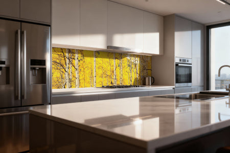 Küchenrückwand Herbstlicher Birkenwald