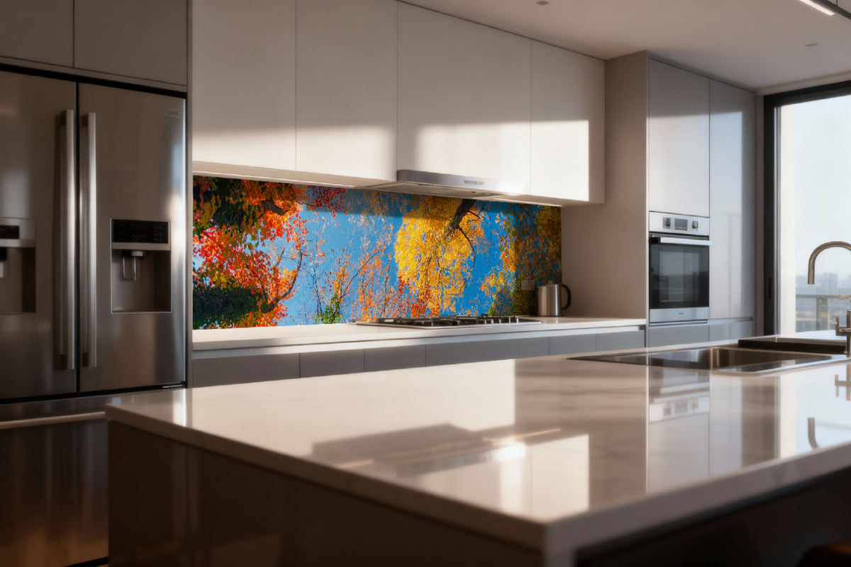 Küchenrückwand Bunte Herbstbäume