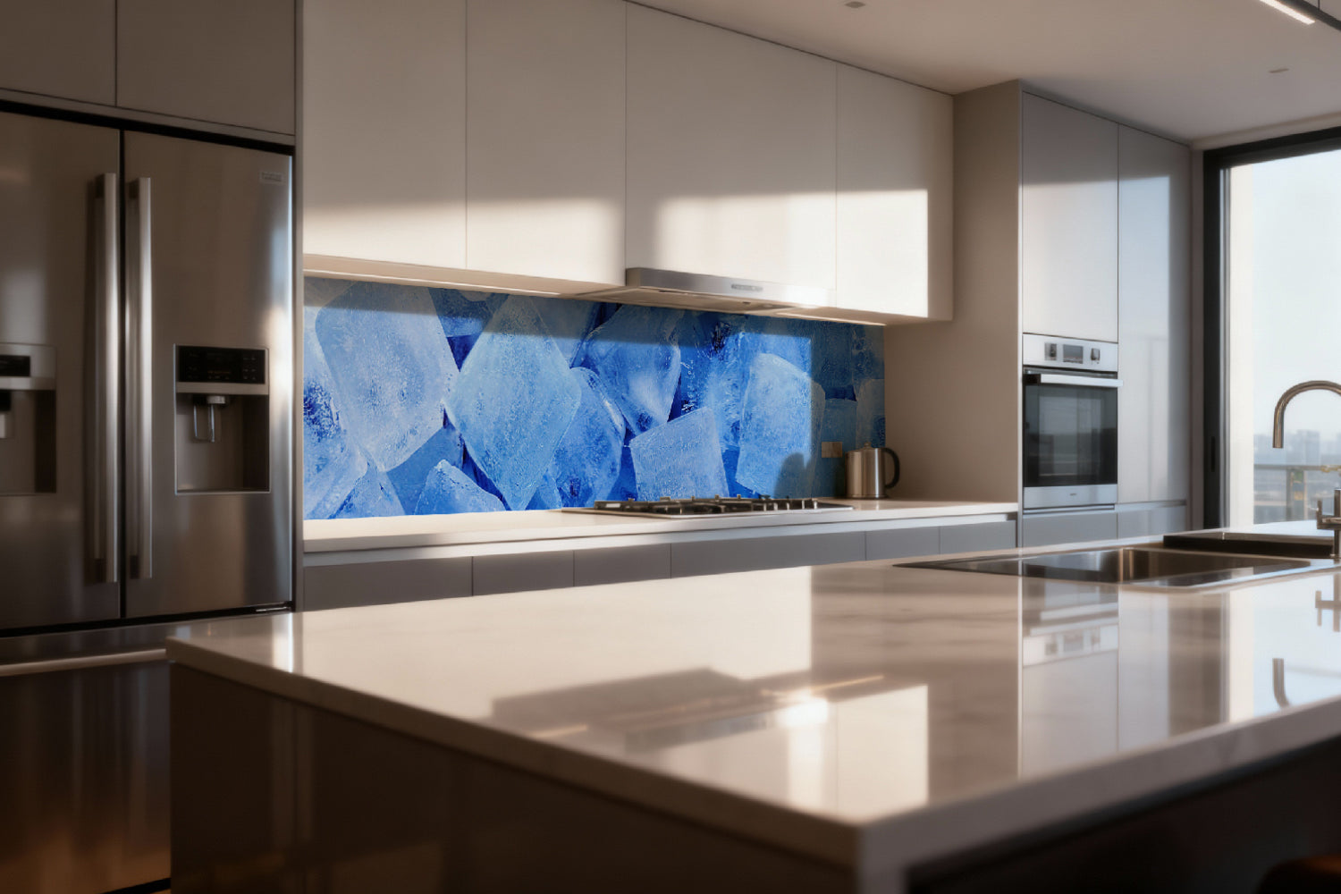 Küchenrückwand Eiswürfel