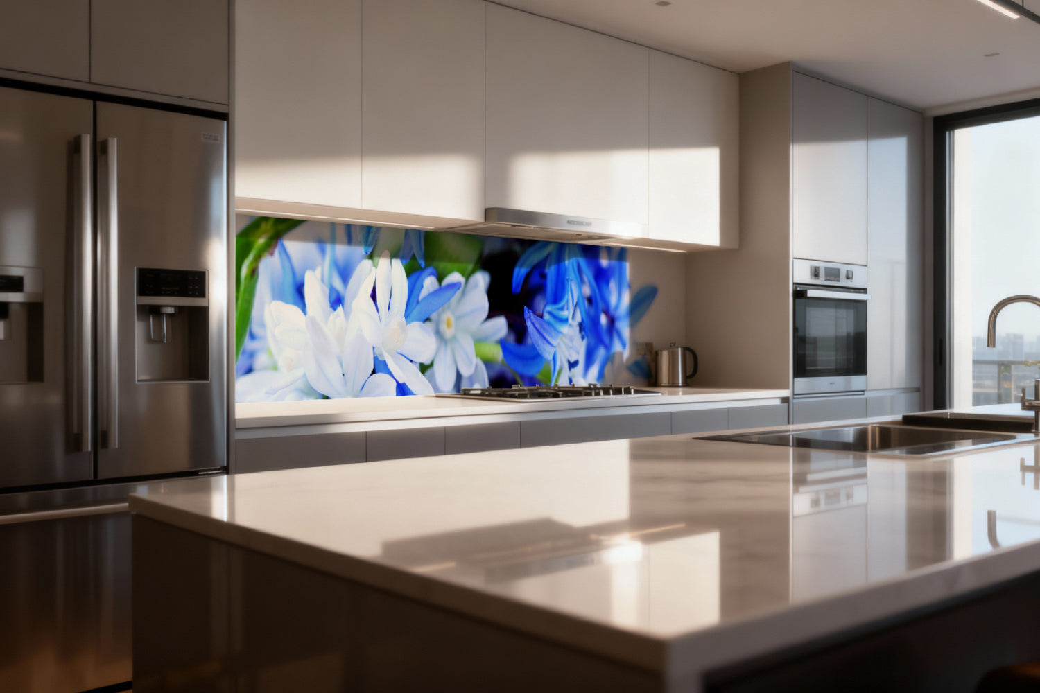 Küchenrückwand Blüten