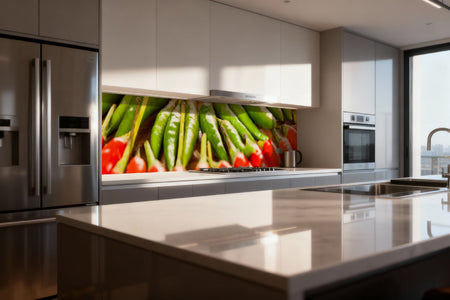 Küchenrückwand Rote & Grüne Chili