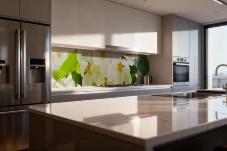 Küchenrückwand Blütenzauber