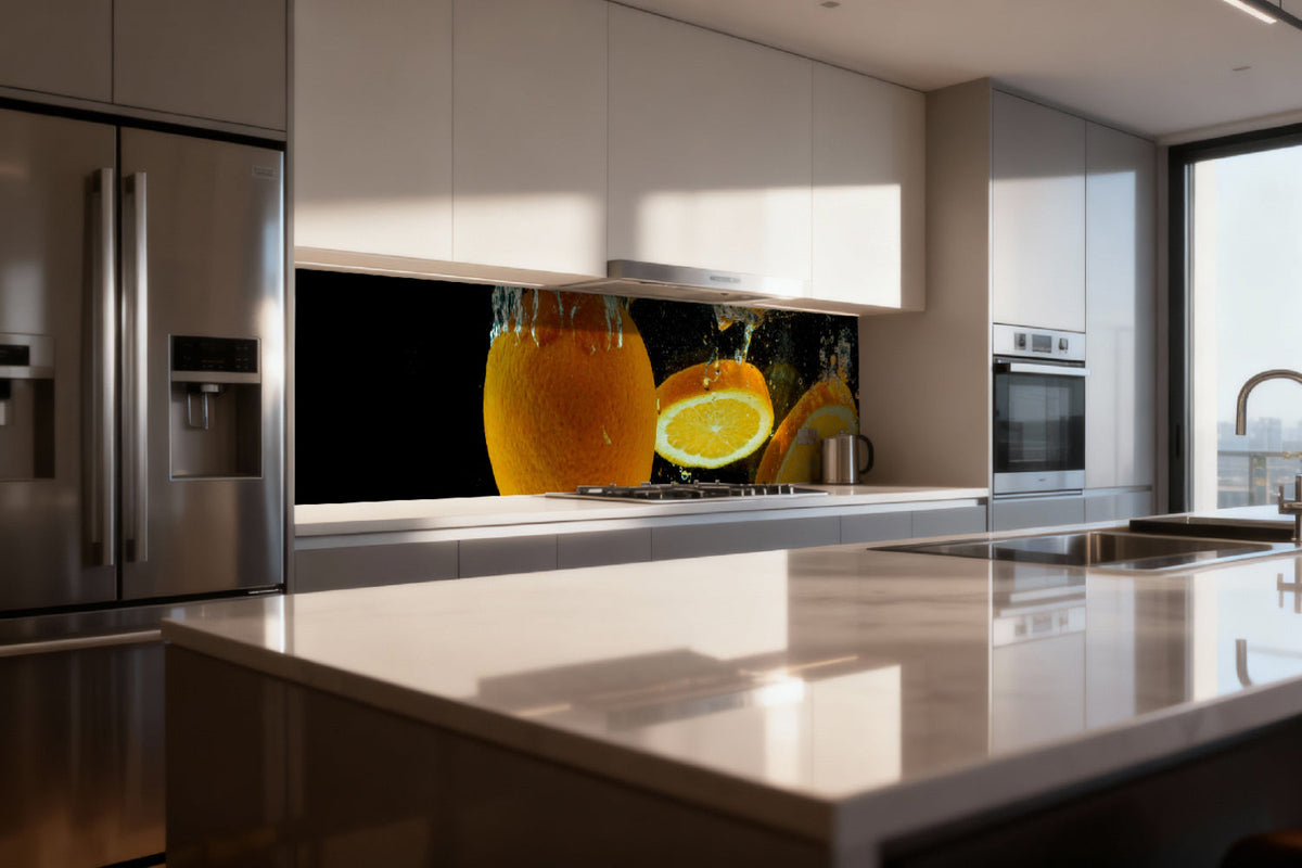 Küchenrückwand Orange Splash