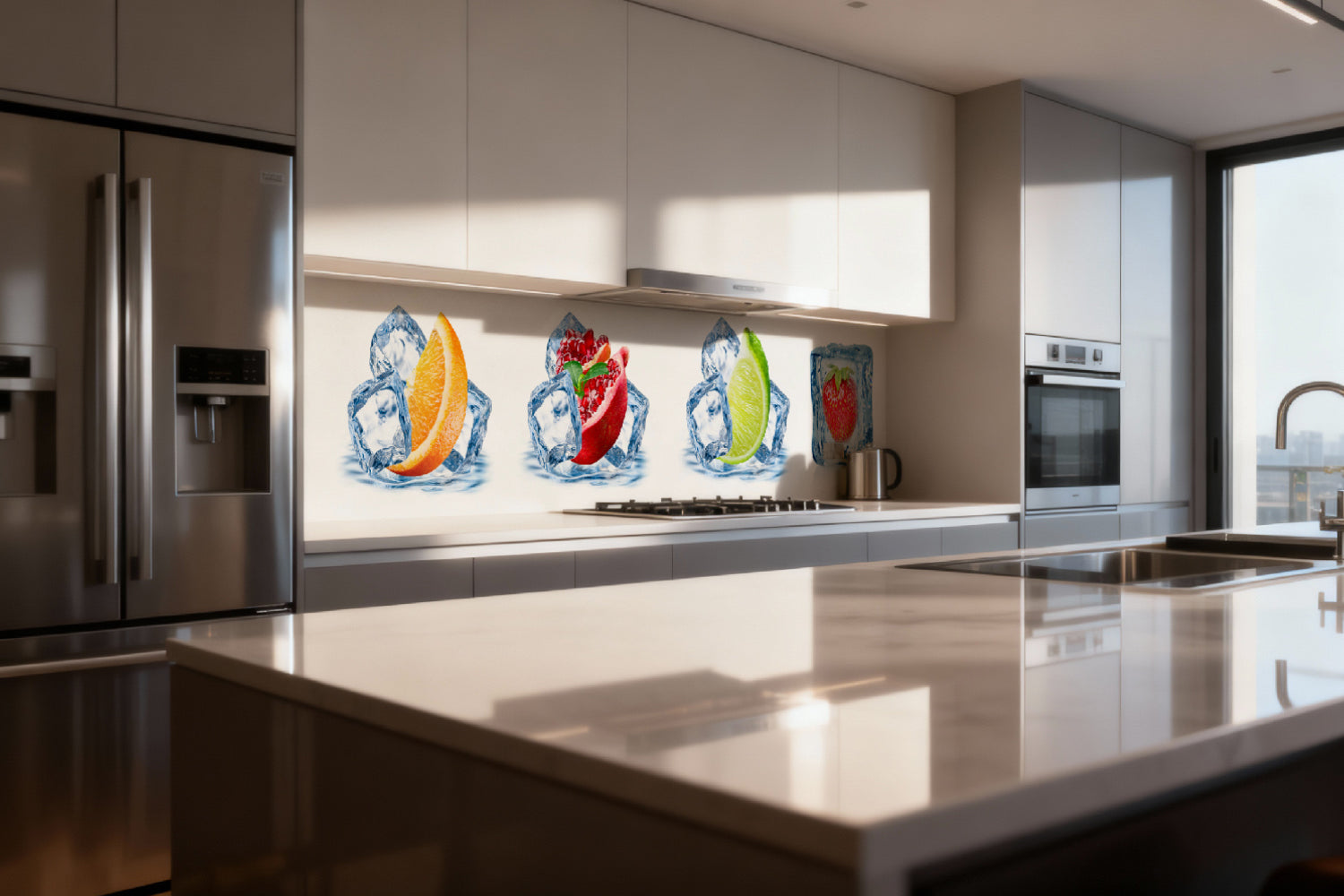 Küchenrückwand Frucht & Eis