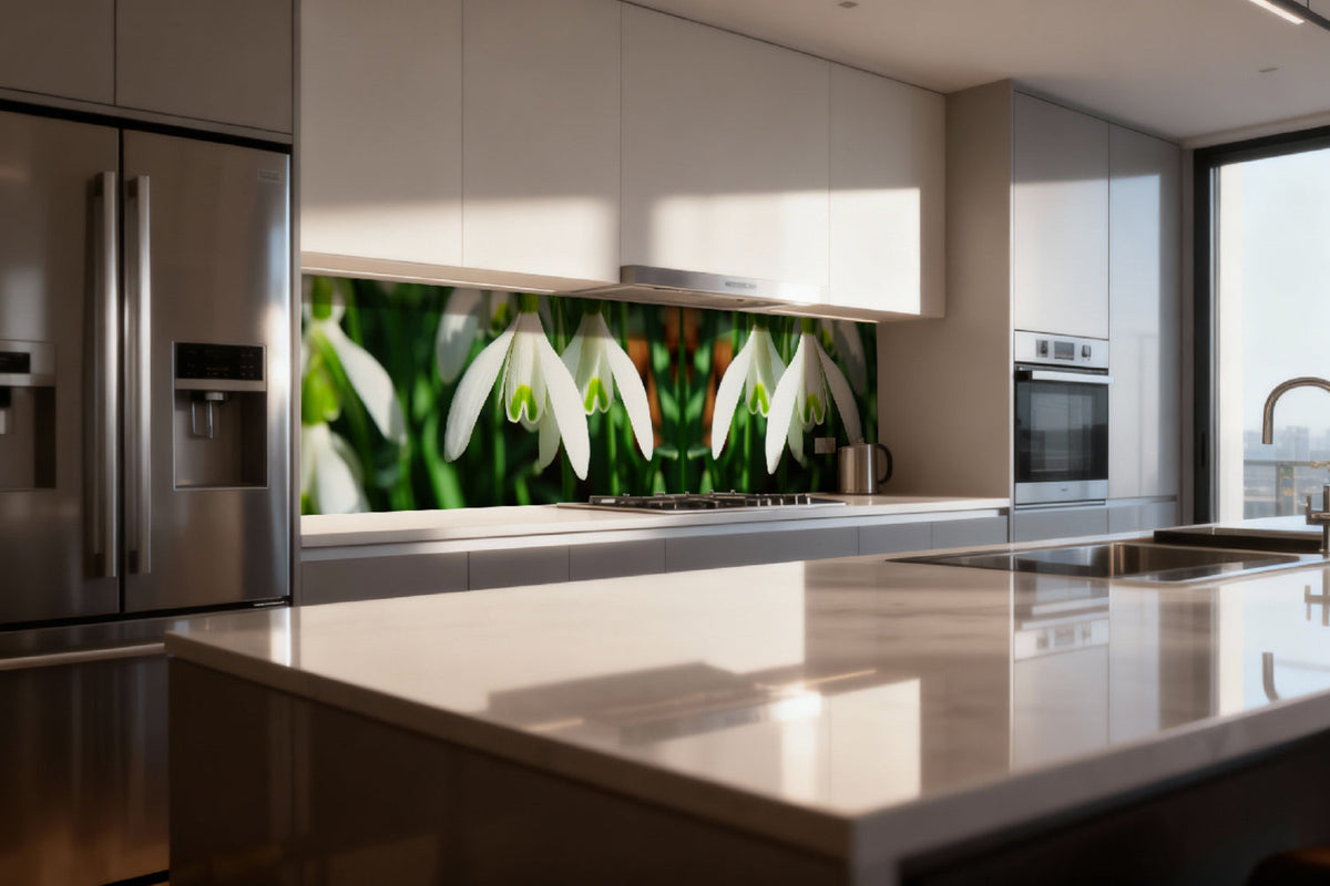 Küchenrückwand Schneeglöckchen