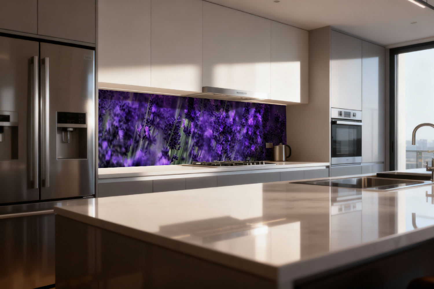 Küchenrückwand Lavendelblüte