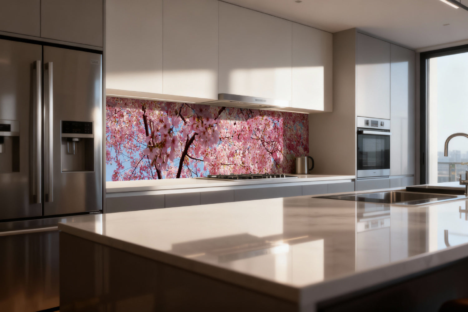 Küchenrückwand Kirschblüte