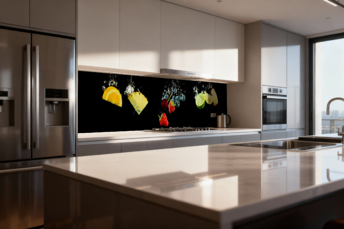 Küchenrückwand Früchte im Wasser