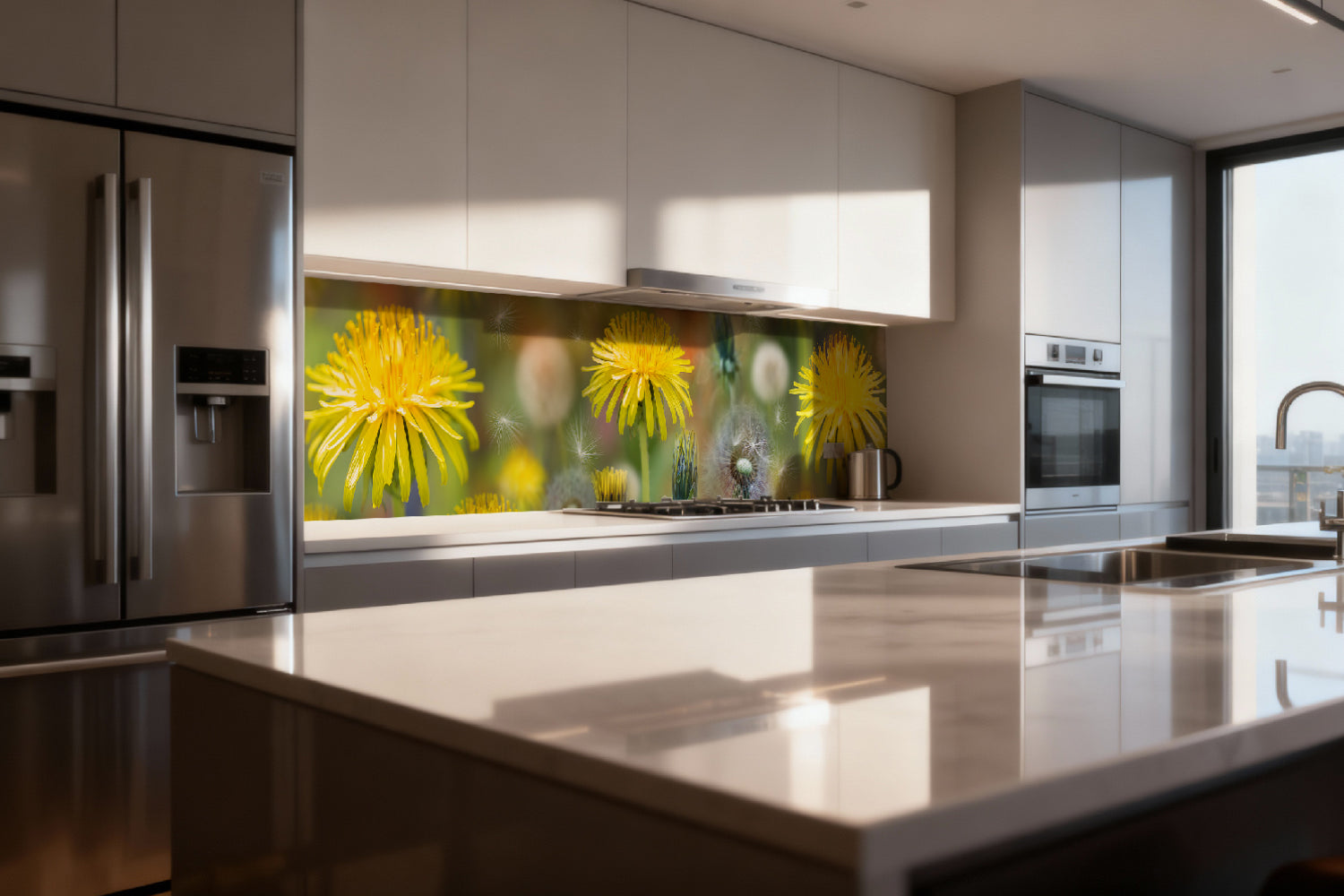 Küchenrückwand Löwenzahn