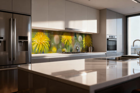 Küchenrückwand Löwenzahn