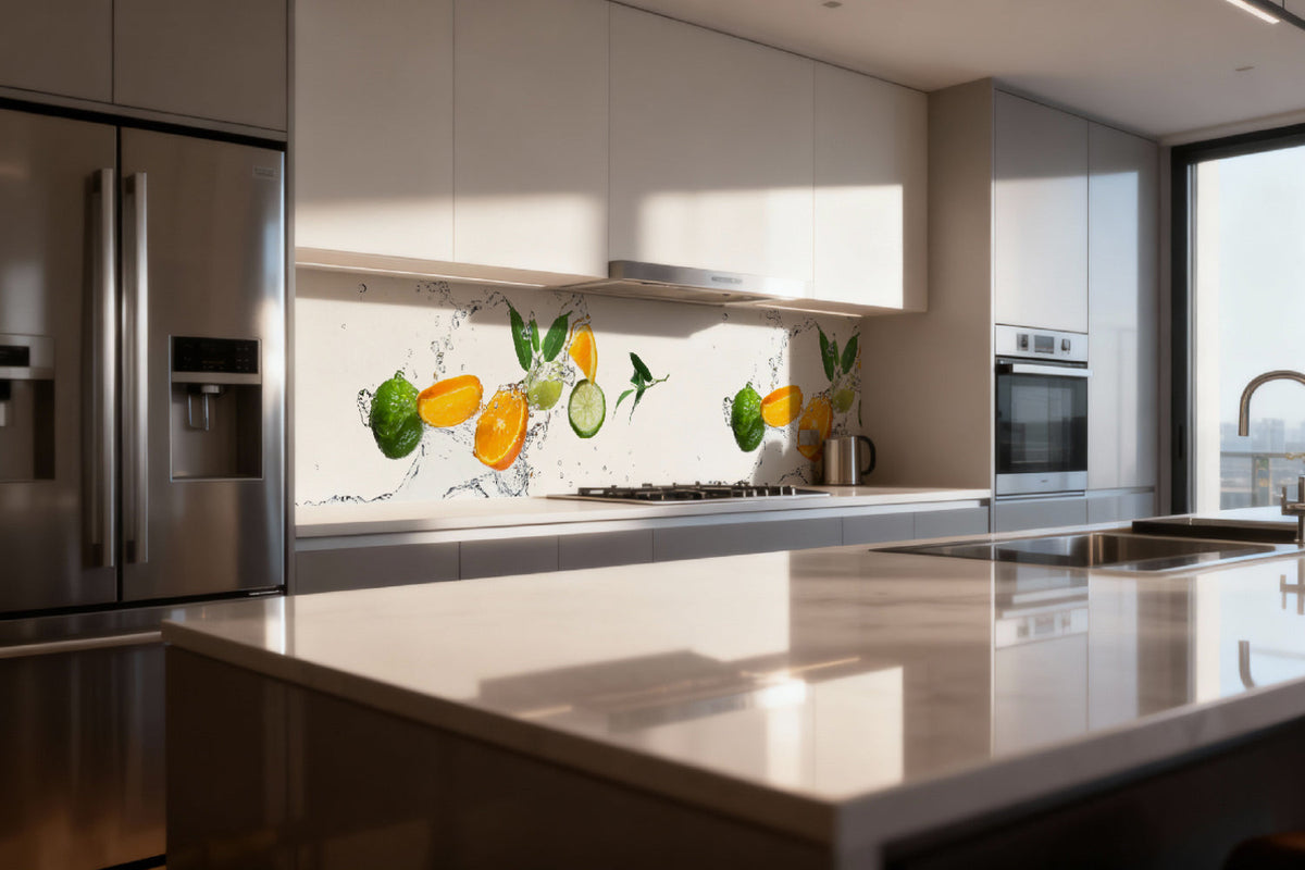 Küchenrückwand Zitrus Splash
