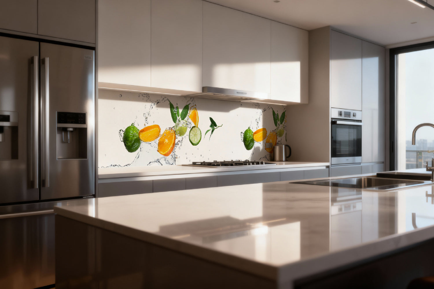 Küchenrückwand Zitrus Splash