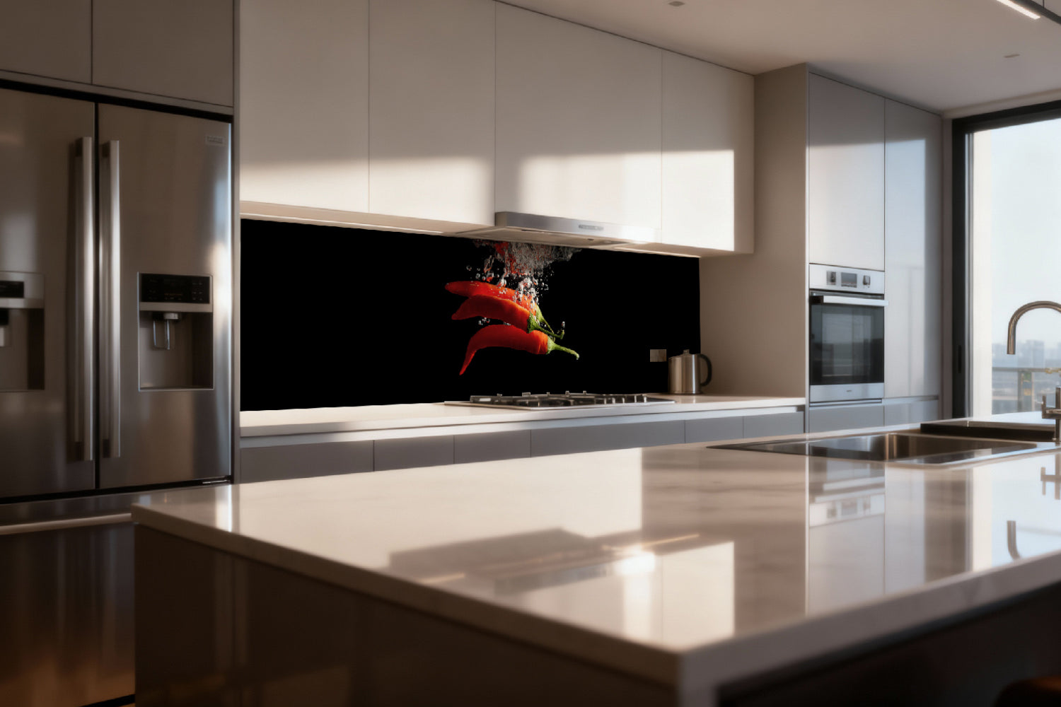 Küchenrückwand Chili Splash