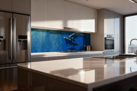 Küchenrückwand Delfine