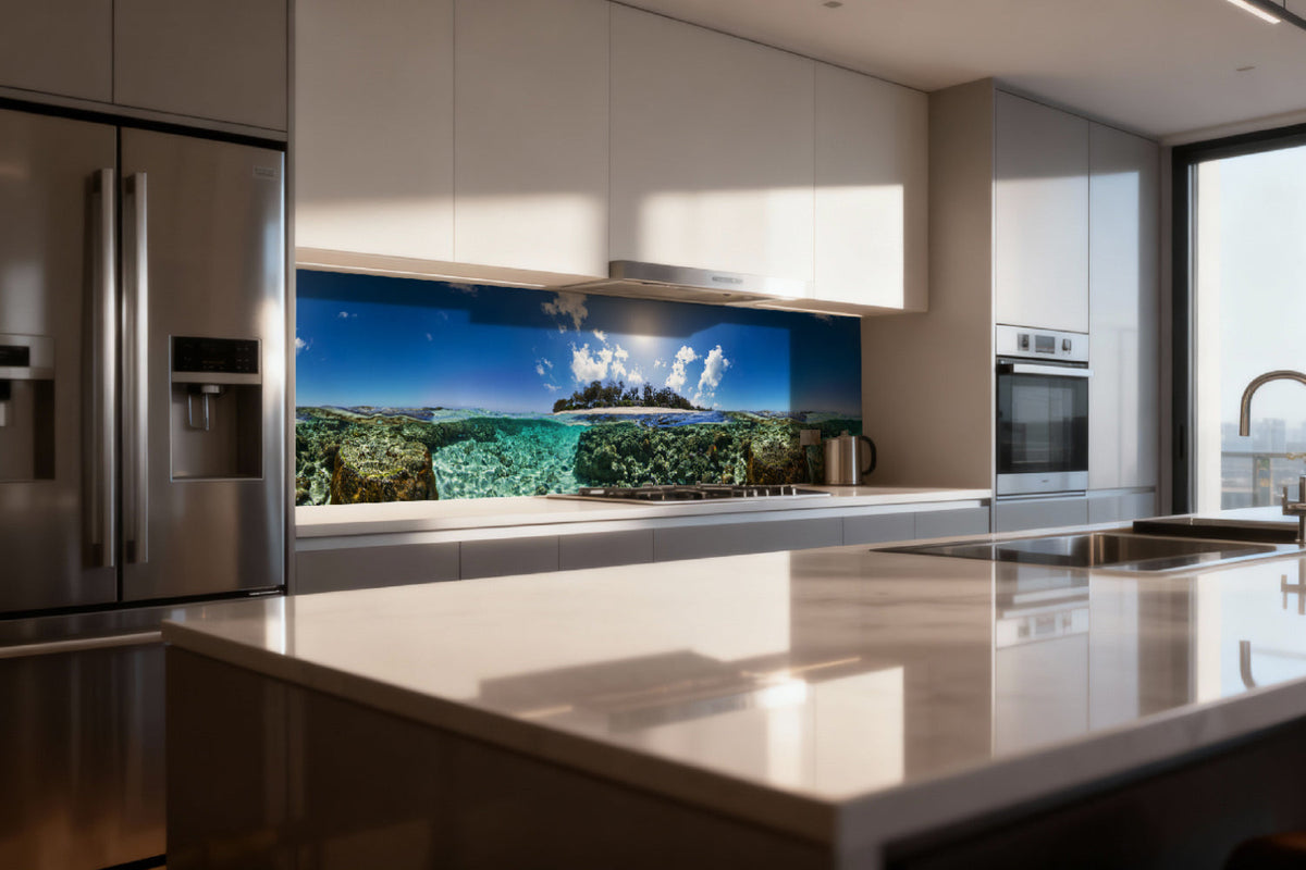 Küchenrückwand Tropeninsel