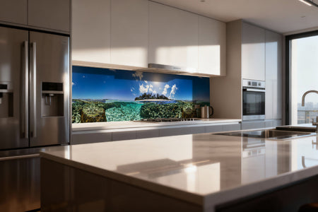 Küchenrückwand Tropeninsel