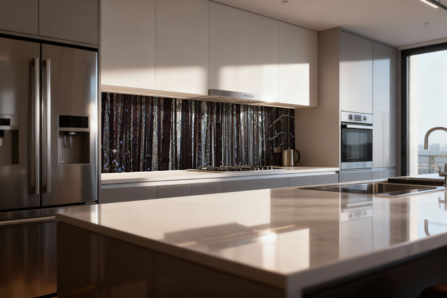 Küchenrückwand Winterwald