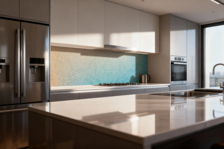 Küchenrückwand Mandala Blau