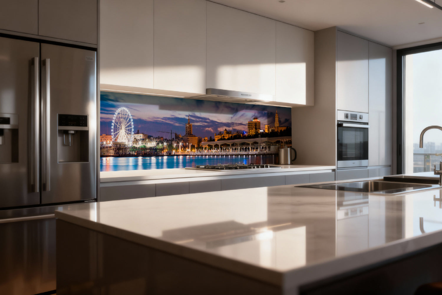 Küchenrückwand Stadt am Meer