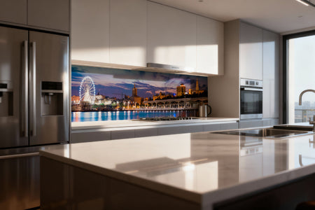 Küchenrückwand Stadt am Meer