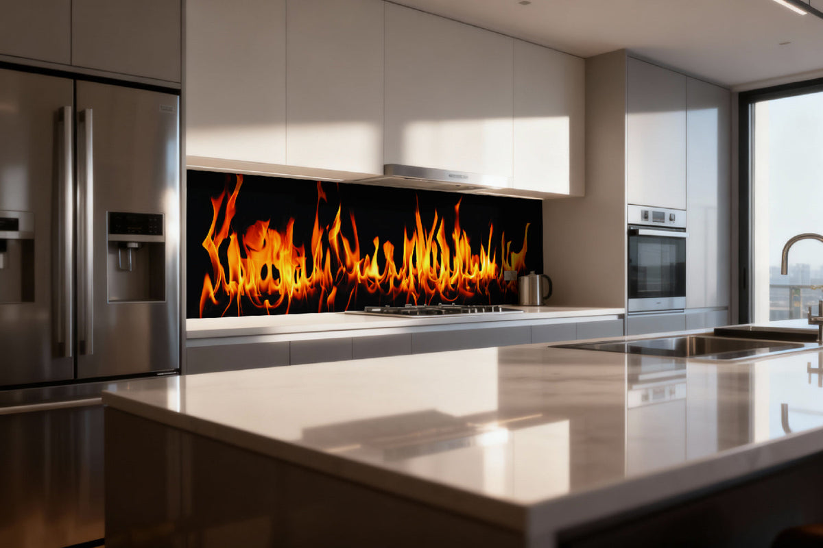 Küchenrückwand Feuer Flammen Design