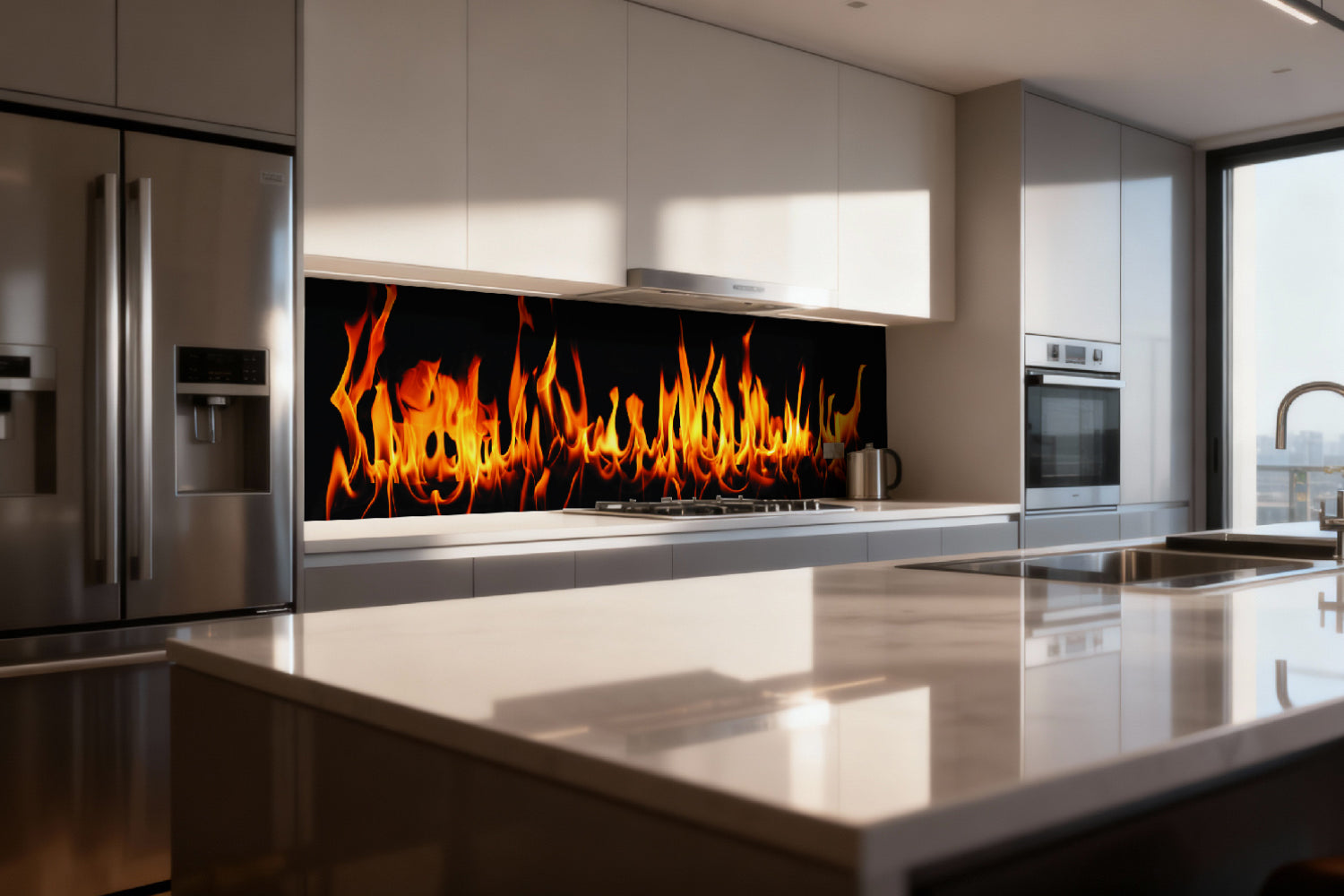 Küchenrückwand Feuer Flammen Design
