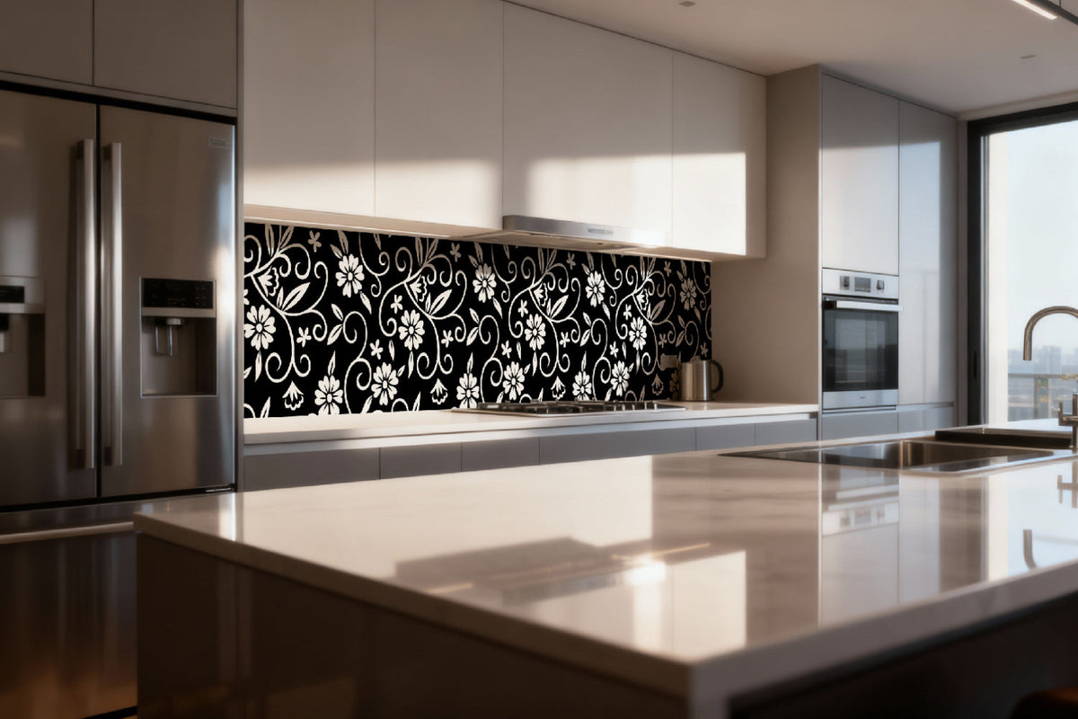 Küchenrückwand Blumenmuster