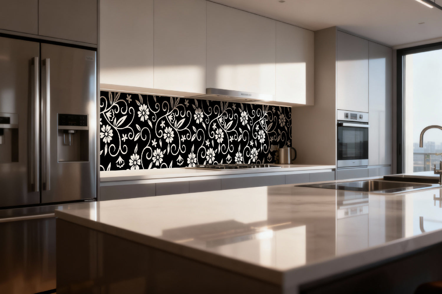 Küchenrückwand Blumenmuster