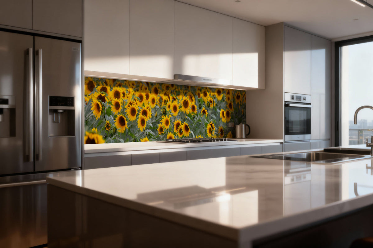 Küchenrückwand Sonnenblumenfeld