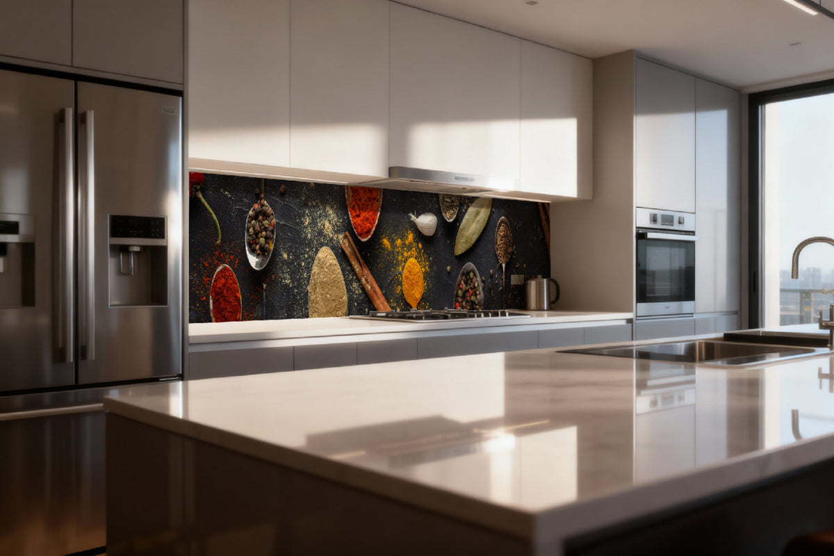 Küchenrückwand Bunte Gewürze