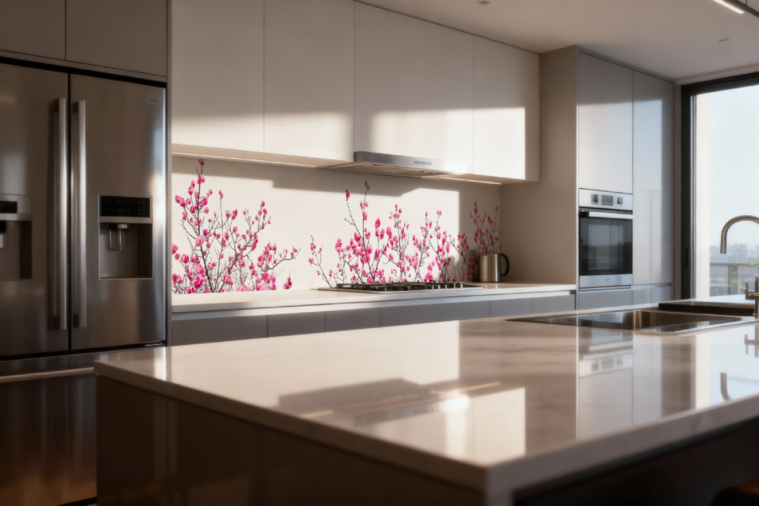 Küchenrückwand Blütenmotiv