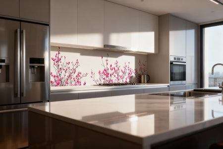 Küchenrückwand Blütenmotiv