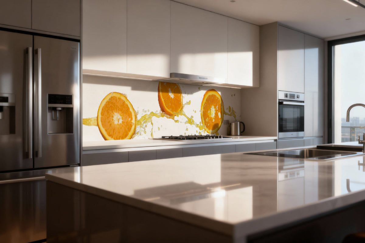 Küchenrückwand Orange Splash