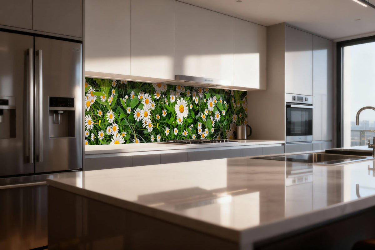 Küchenrückwand Margeriten Wiese