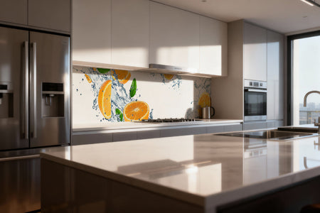 Küchenrückwand Orangen im Wasser
