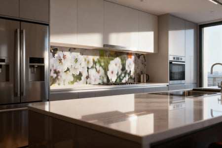 Küchenrückwand Weiße Blüten Frühling